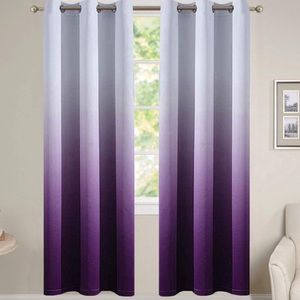 Purple Ombre Blackout Curtains